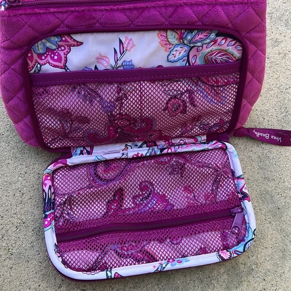 Vera Bradley Majestic Fuschia Compact Makeup Bag New with Tags! - Picture 4 of 6